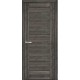 Декор серый New (grey new) / Покрытие ПВХ-Deluxe / Модель дверей "Линнея"